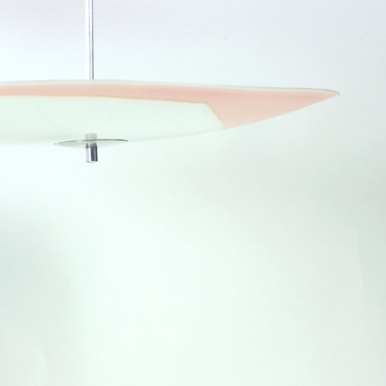 Image 1 of Mid Century Glass Ceiling Light By Napako, Czechoslovakia, 1960s