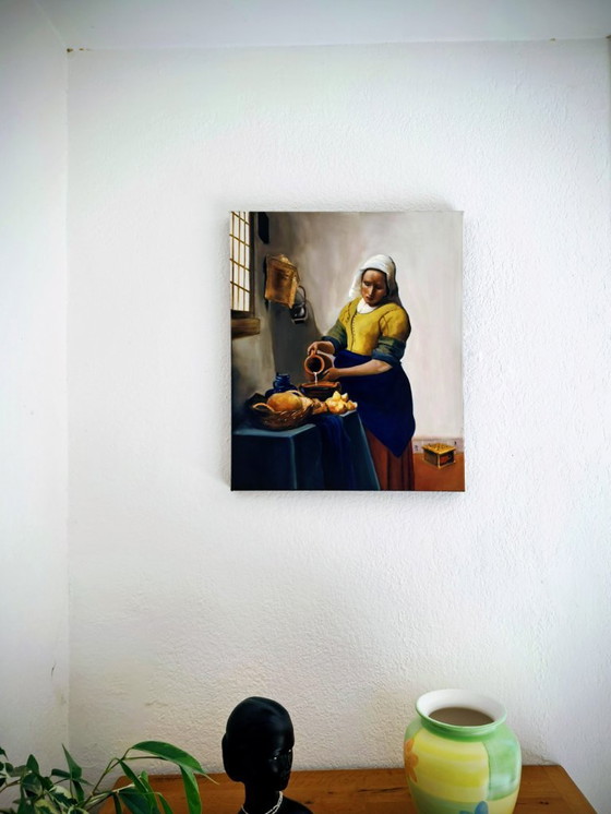 Image 1 of David KANDELAKI - The Milmaid after Vermeer - Artist's painting