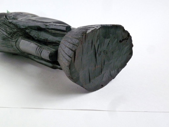 Image 1 of African sculpture in ebony wood, woman's head