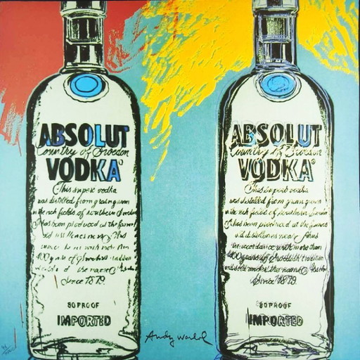 1980s Big Andy Warhol "Absolut Wodka" Limited Edition Lithograph Numbered in Pencil by CMOA. 60 cm / 23.62 (photo 2 of 5)