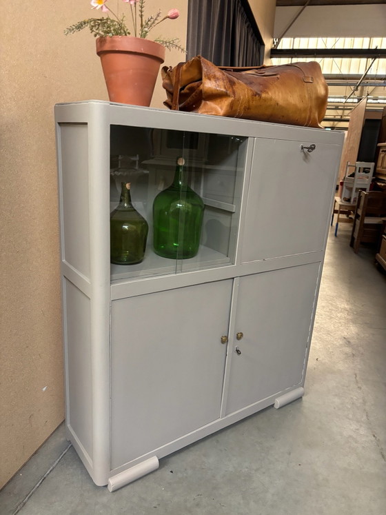 Vintage kast / buffetkast – High boards, Glas, Hout (photo 2 of 12)