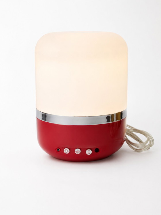 Image 1 of Oranje Europhon radiolamp uit 1970 van Adriano Rampoldi - icoon uit het ruimtetijdperk