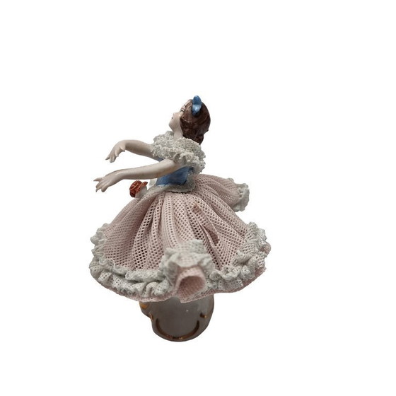 Image 1 of Vintage Duits porseleinen beeldje Dresden, 2e helft 20e eeuw