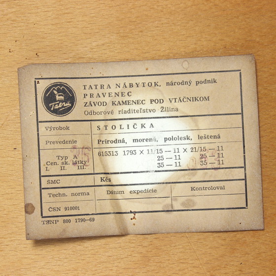 Image 1 of Set van 4 eetkamerstoelen van Tatra, Tsjecho-Slowakije 1960