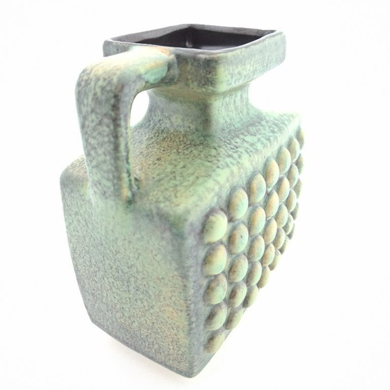 Image 1 of Muntgroene handvatvaas VEB Haldensleben ‘Dots’ | 4074