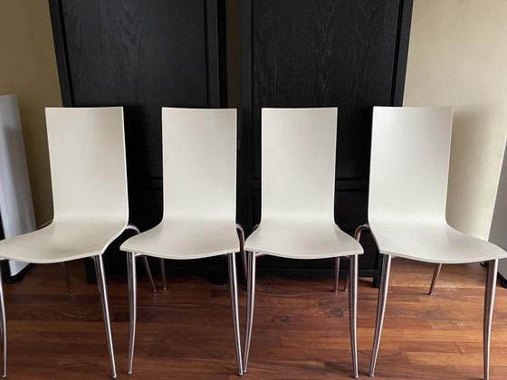 Image 1 of 4 sedie Driade Olly Tango – Philippe Starck – crema – design classico