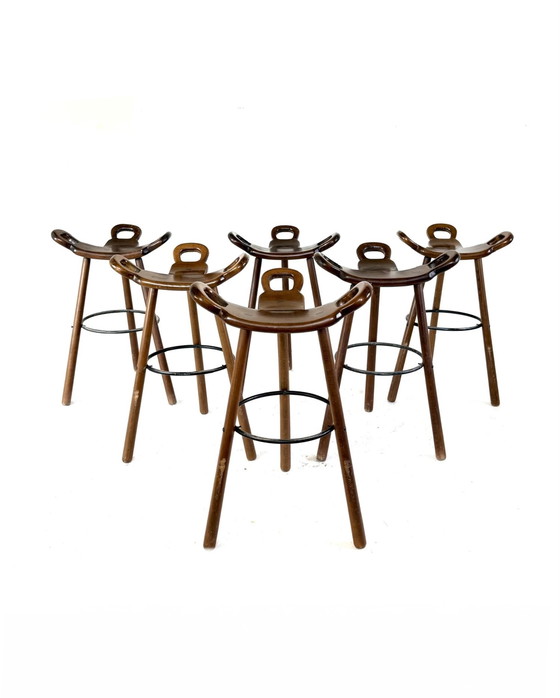 Image 1 of 6 sgabelli da bar vintage ‘Marbella’, Conoform ‘60