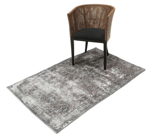 Hand-knotted vintage art rug 102x161