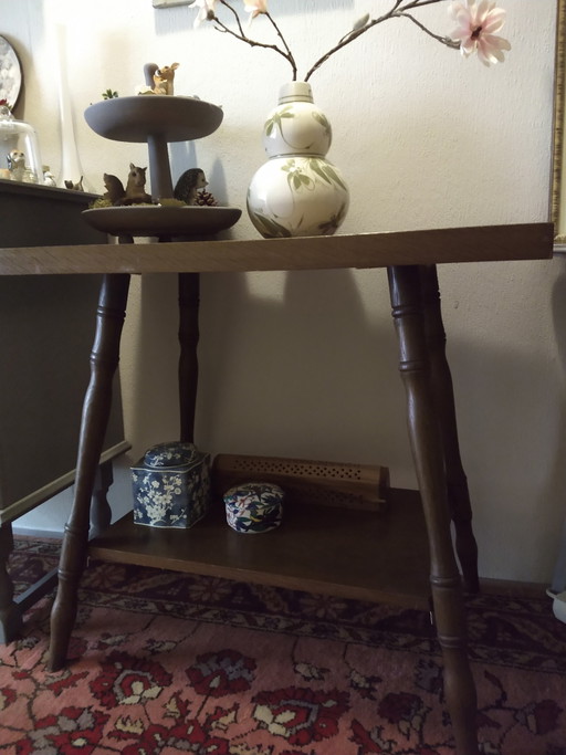 Table d'appoint ancienne en chêne de style anglais