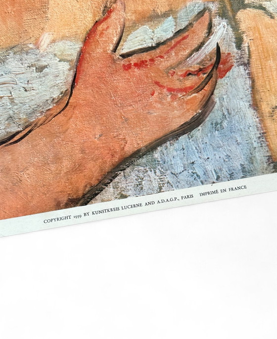 Image 1 of Amedeo Modigliani Juene Femme litografía copia original Kunstkreis Lucerna París