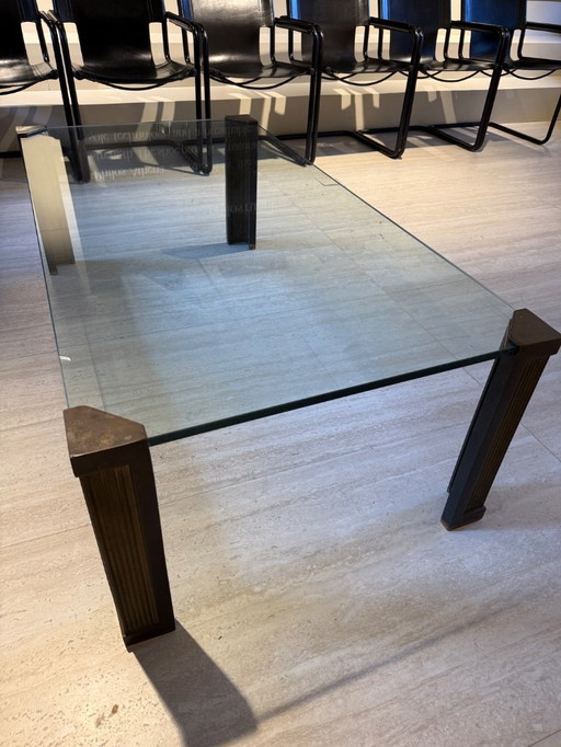 Vintage glass coffee table