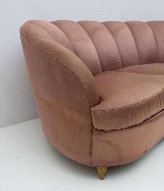 Image 1 of Gio Ponti Sofá curvo italiano moderno de mediados de siglo "Casa e Giardino" 1936