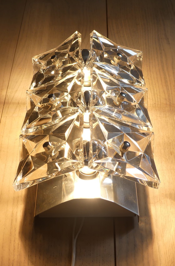 Image 1 of Lámpara de pared Kinkeldey Space Age con 6 cristales UK1aEb
