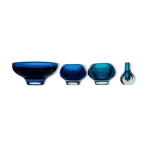 Verres Sommerso de Mona Morales, années 1960, ensemble de 4