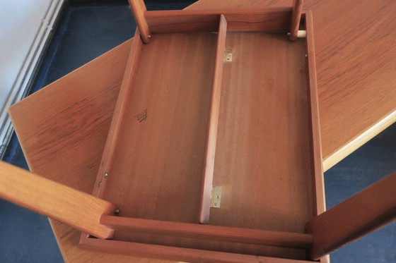 Image 1 of Tables basses et plateau métamorphiques en teck de Johannes Andersen pour Trioh, Danemark, années 1960