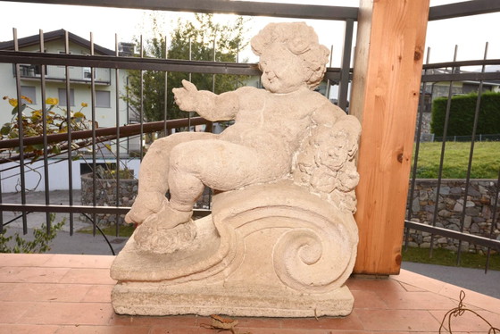 Late 19th Century Italian Carved Stone Putto – Sculpture, Vintage (photo 35 of 39)