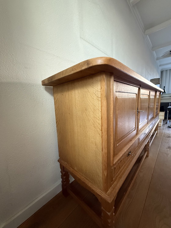 Danish Mid-Century Oak Sideboard by Henning Kjærnulf (1960s) – Brutalist Style – Merk onbekend, Wood (photo 6 of 9)