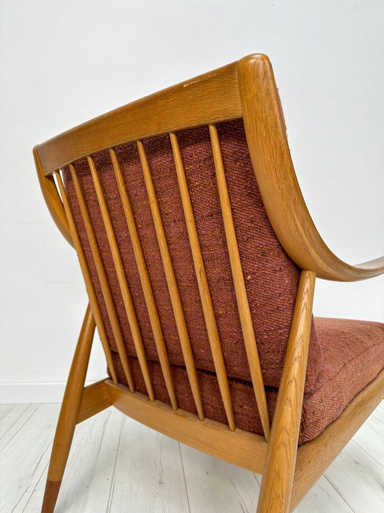 Image 1 of Jaren 50 Deens Eiken Fauteuil FD 145 van Peter Hvidt & Orla Mølgaard-Nielsen voor Frankrijk & Daverkosen – Vintage Lounge Chair