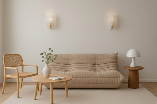 Set of wall lamps by Carl Fagerlund for Orrefors 1970s
