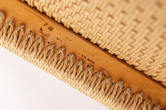 Image 1 of Set di 6 sedie da pranzo modello 84 di Niels Otto Møller in rovere | Stile moderno danese di metà secolo, anni '70, corda di