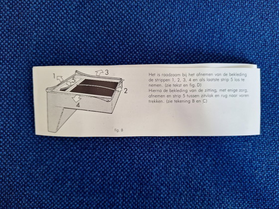 Image 1 of Precioso sillón Gelderland azul oscuro, modelo 4735, incluye certificado.