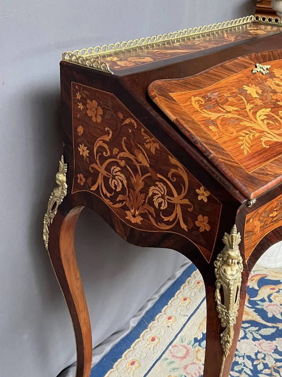 Secretaris uit de tijd van Napoleon III. – Bureau, Bronze, Wood (photo 5 of 9)
