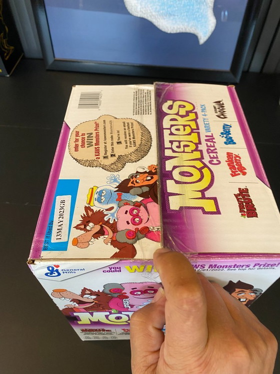 Image 1 of Kaws Monsters Cereal Pack of 4 boxes with their packaging 2023