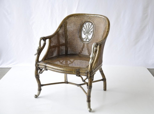 Schöner französischer Schwanenstuhl aus Bergère.