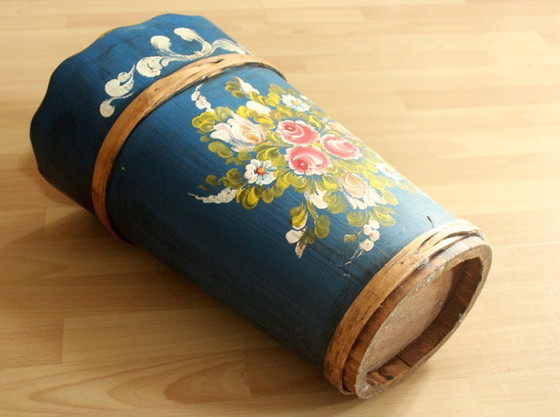 Image 1 of Paragüero de madera - Cuadro de granjero de los años 50 - Hecho a mano