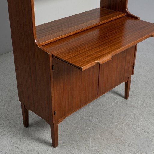 Vintage mahoniehouten boekenkast van Hugo Troeds, Zweden, jaren 60.