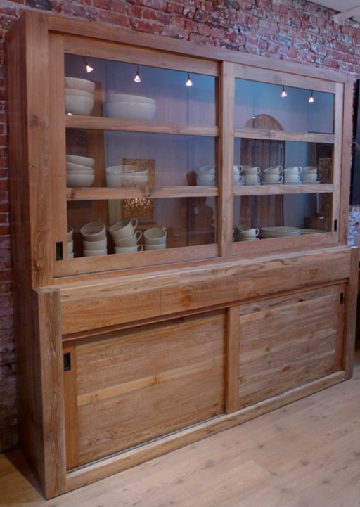 Teak Display Cabinet – kledingkasten, Wood