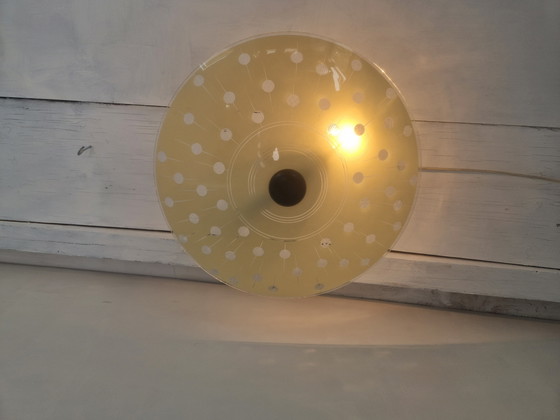 Image 1 of Lampada in scala anni '50 con vetro lavorato