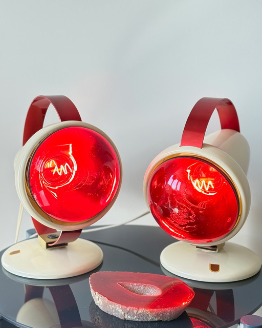 Retro Vintage Philips Infraphil Heat Lamps – Set of 2