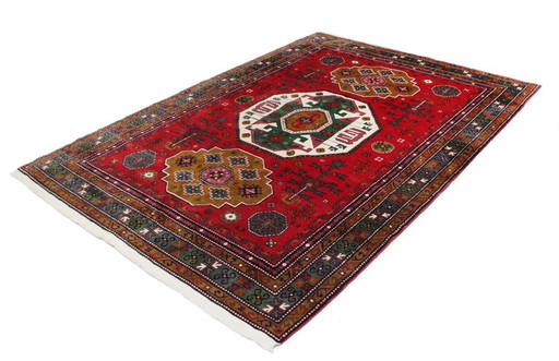 Original hand-knotted Kazak old carpet 240 x 170 cm