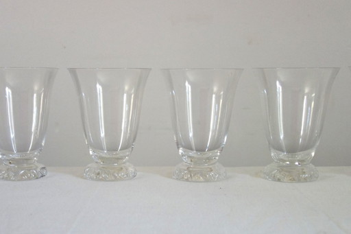 6 Daum water glasses model Kim mid 20th century