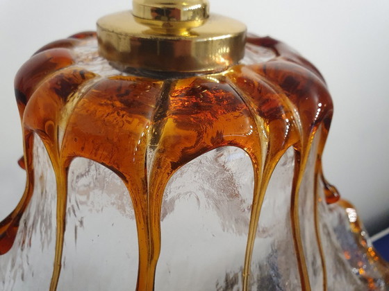 Image 1 of Murano Mazzega plafondlamp, vintage lamp van Murano-glas, hanglamp uit de jaren 70, Italië