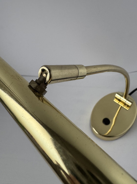 Brass Piano Lamp / Table Lamp / Desk Lamp Color Gold Various Positions. – Metal (photo 5 of 14)