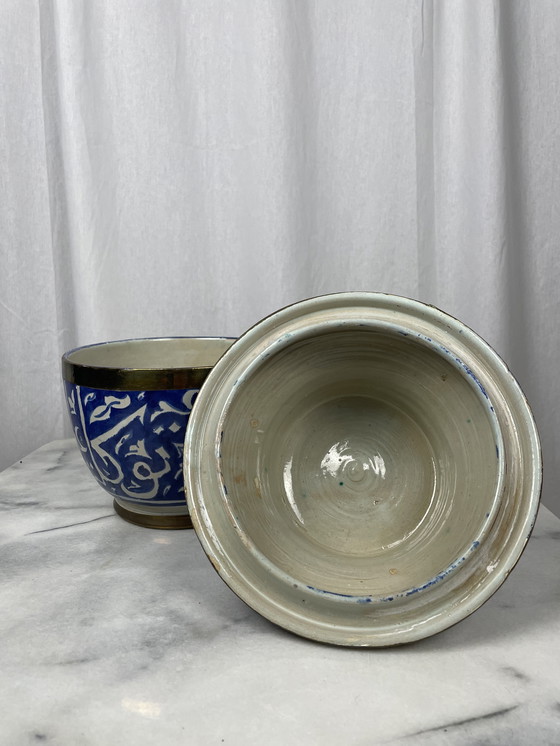 Image 1 of Set of Moroccan jobbanas ceramic jars from Fez