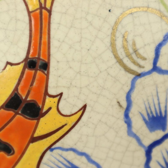 Image 1 of Rare Art Deco Vase Fish Orchids