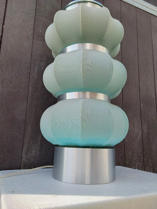 Danese Castiglione Enzo Mari mushroom style type floor lamp space agelamp fabric