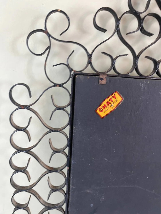 Specchio in ferro battuto Chaty Vallauris – Iron, Mid Century Modern (photo 13 of 16)