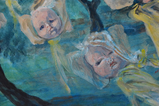 Image 1 of Peinture acrylique .  Visages de bébé