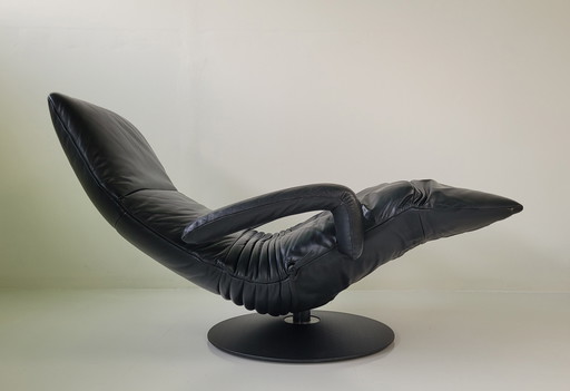  Fauteuil Jori Yoga Relax cuir noir