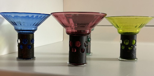 Set four glasses / candle holders Borek Sipek for Alterego by Ajeto