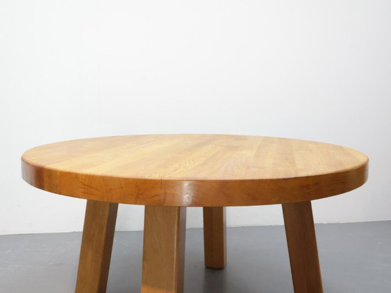 Image 1 of Solid oak dining table | Brutalist | Round