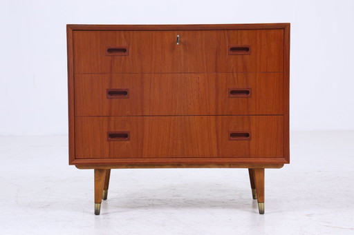 Wonderful Teak Mid - Century Chest of Drawers | Vintage Drawer Cabinet Wood Storage 60s #07-56