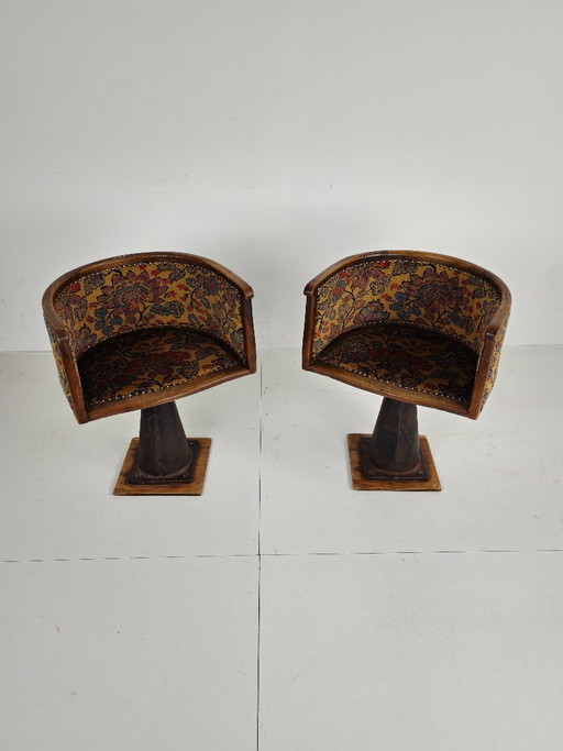 One-of-a-Kind Swivel Boat Chairs | Circa 1900–1920 – draaistoelen, Other