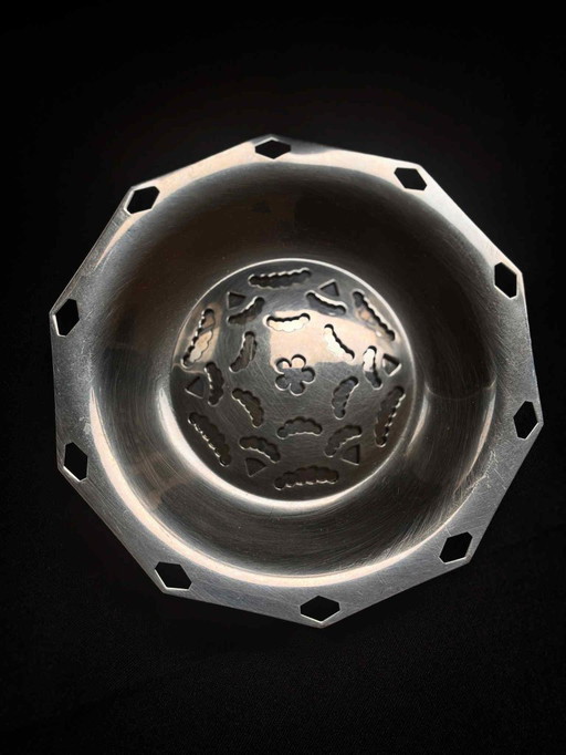 Piatto per burro in acciaio inossidabile Art Déco: French Coquillor Serveware