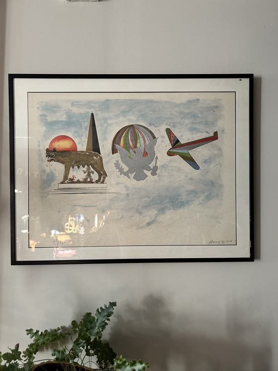 Image 1 of Original Numbered Lithograph by Franco Angeli