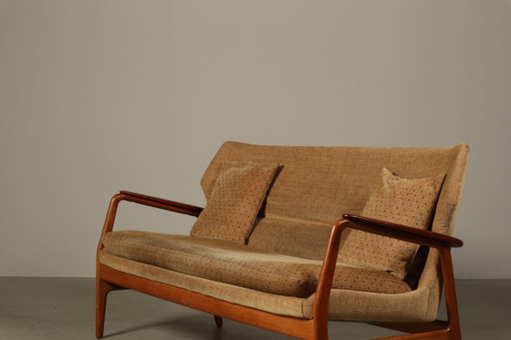 Arnold Madsen & Henry Schubell three-piece lounge set for Bovenkamp, 1960s – Seating area, Textile, Vintage (photo 9 of 16)